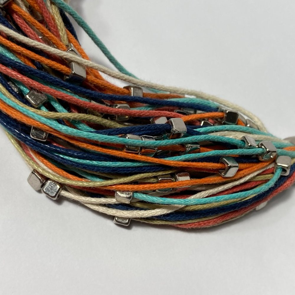 Multi Strand Colorful Chunky Bracelet